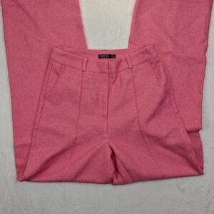 Nasty Gal Hot Pink Tailored High-Waist Trousers